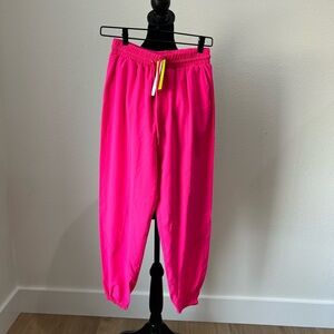 NWT Bright Pink Jogger Pants size XL